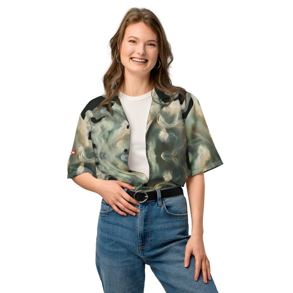 ILLTOCHILL Asthma awareness support Unisex button shirt – Women's 2 Front (Black)