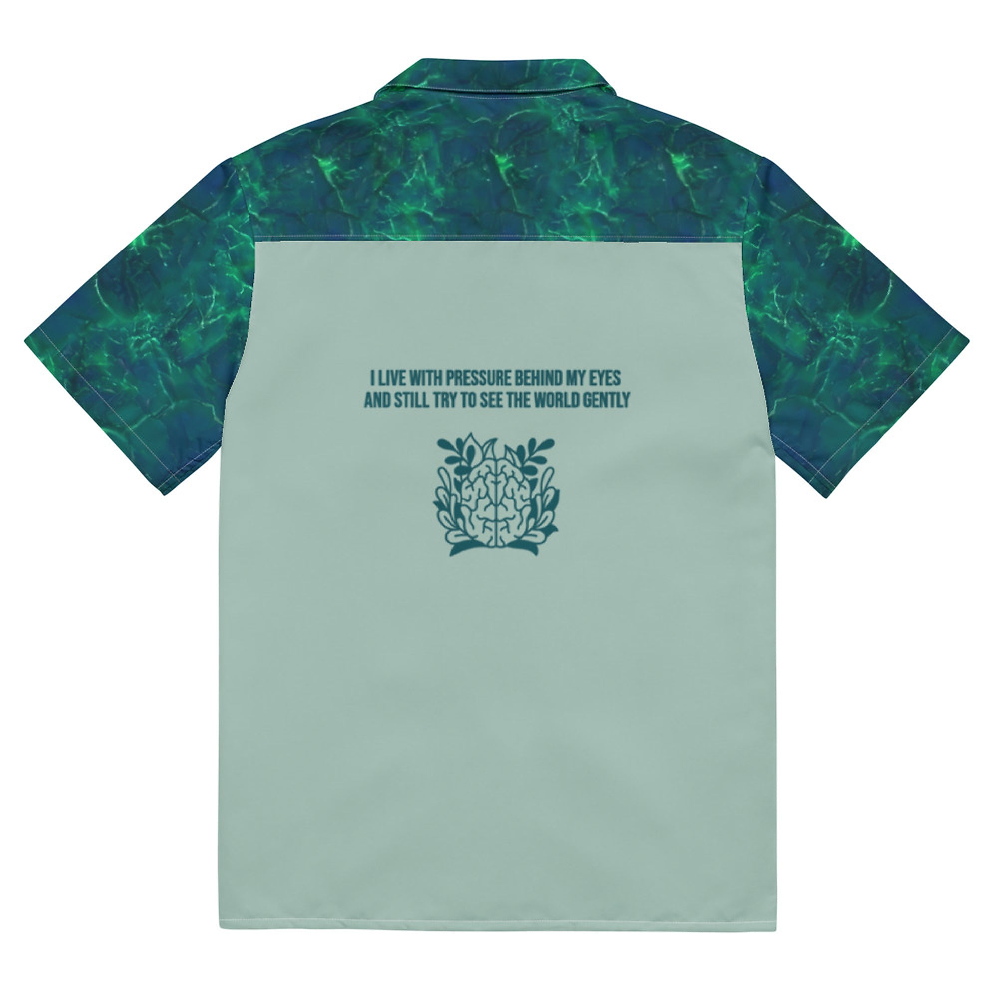 ILLTOCHILL IIH awareness Idiopathic Intracranial Hypertension support Unisex button shirt – Flat Back (White)