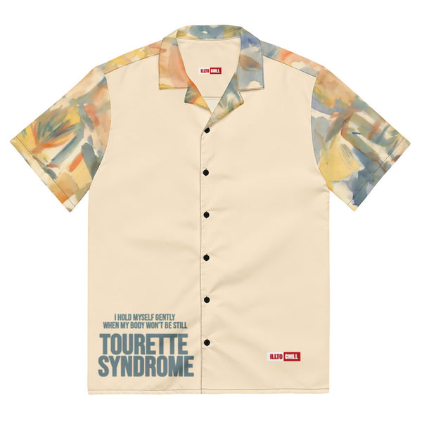 ILLTOCHILL Tourette syndrome awareness and support Unisex button shirt – Flat Front (Black)