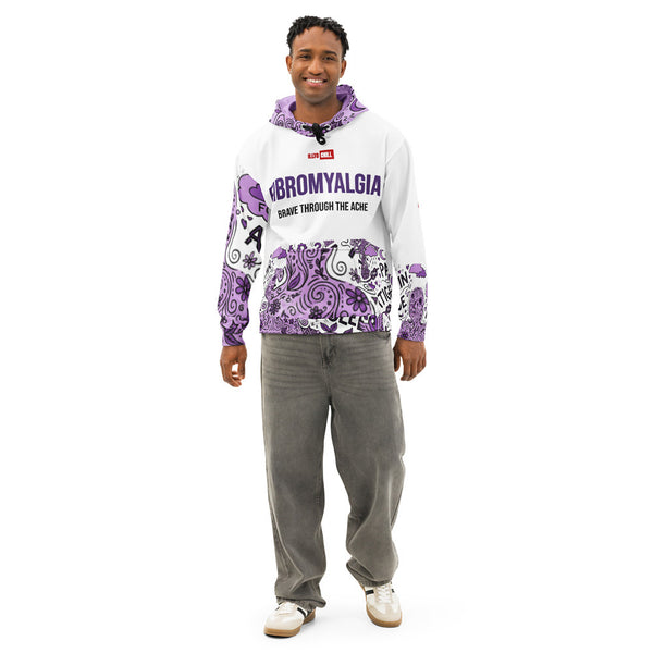 ILLTOCHILL Fibromyalgia awareness fibro gift cotton hoodie – Men's Front (Black)