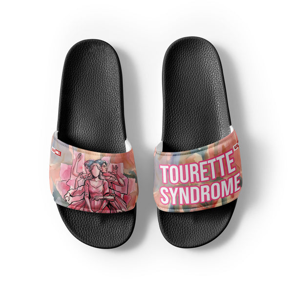 ILLTOCHILL Tourette's Syndrome Awareness Women's Slides – Flat Front 2 (Tourette's Syndrome Awareness Women's Slides)