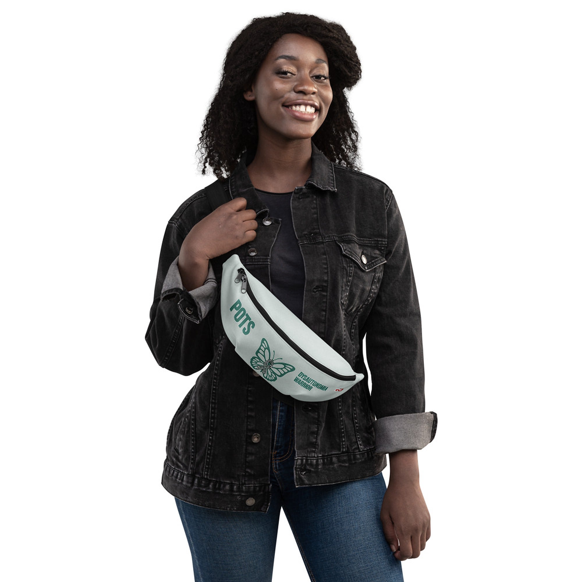 ILLTOCHILL POTS Awareness Fanny Pack – Women's 3 Front (Clear)