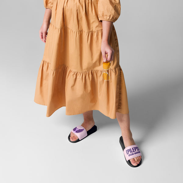 ILLTOCHILL Epilepsy Support Women's Slides – Women's Lifestyle 3 Front (Epilepsy Support Women's Slides)