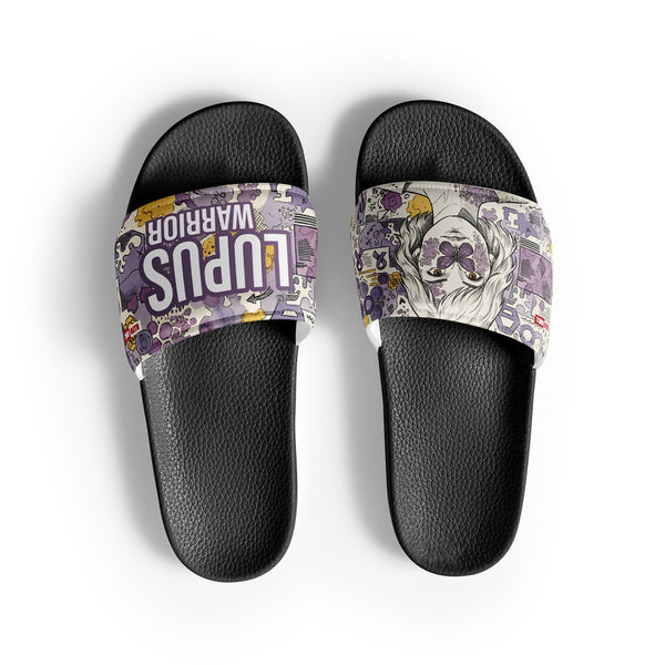 ILLTOCHILL Lupus Awareness Women's Slides – Flat Front (Lupus Awareness Women's Slides)