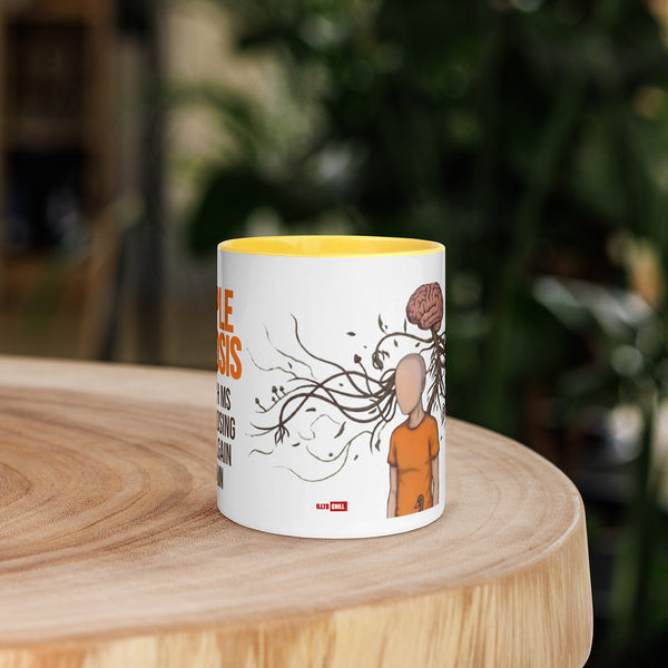 ILLTOCHILL MS awareness Multiple Sclerosis support gift Mug with Color Inside – Lifestyle 5 Front