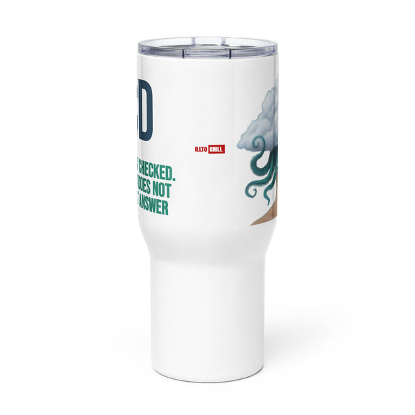 ILLTOCHILL OCD awareness Obsessive-Compulsive Disorder gift Travel mug with a handle – Flat Front