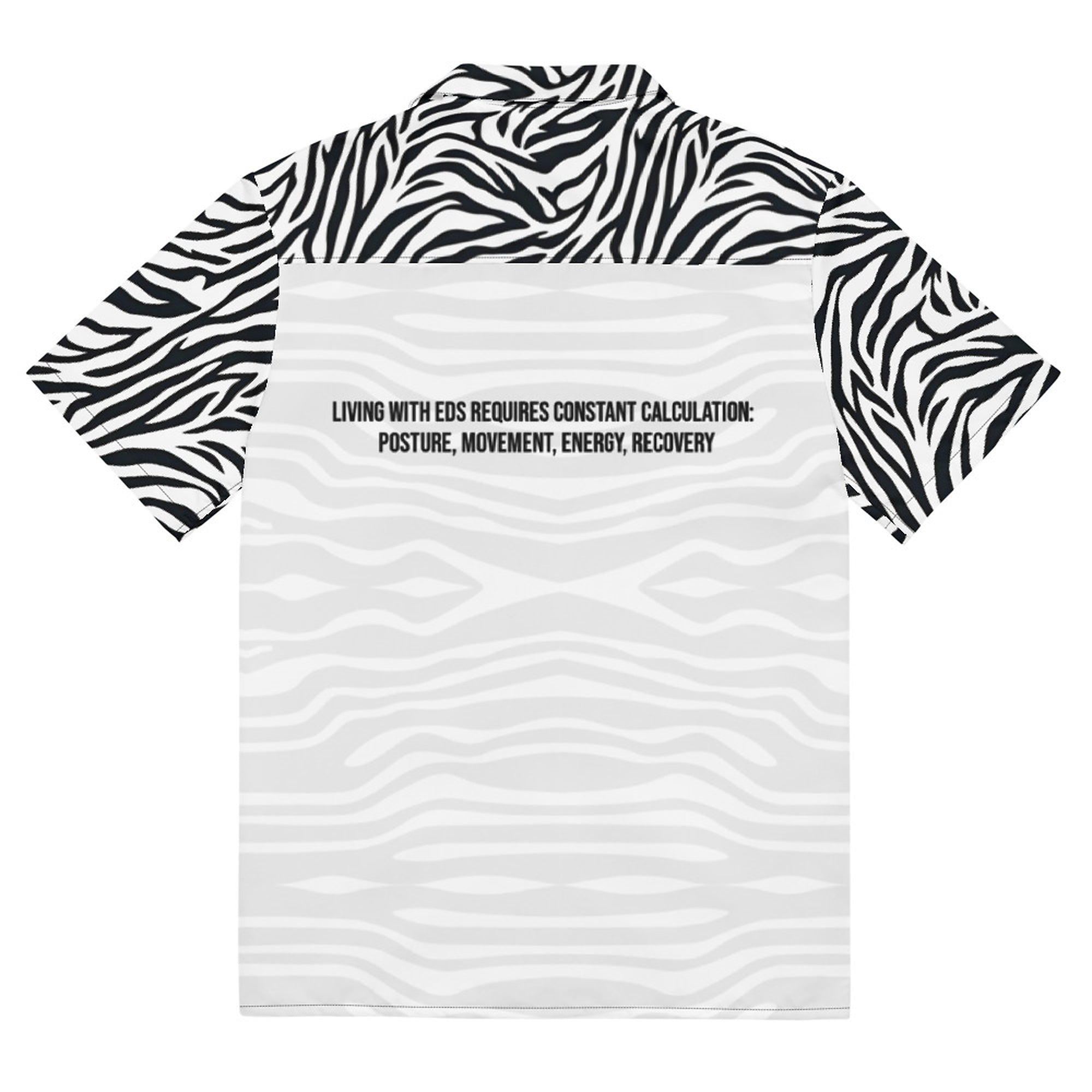 ILLTOCHILL EDS ehler danlos syndrome awareness Unisex button shirt – Flat Back (Black)