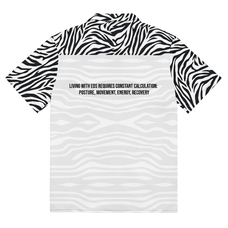 ILLTOCHILL EDS ehler danlos syndrome awareness Unisex button shirt – Flat Back (Black)