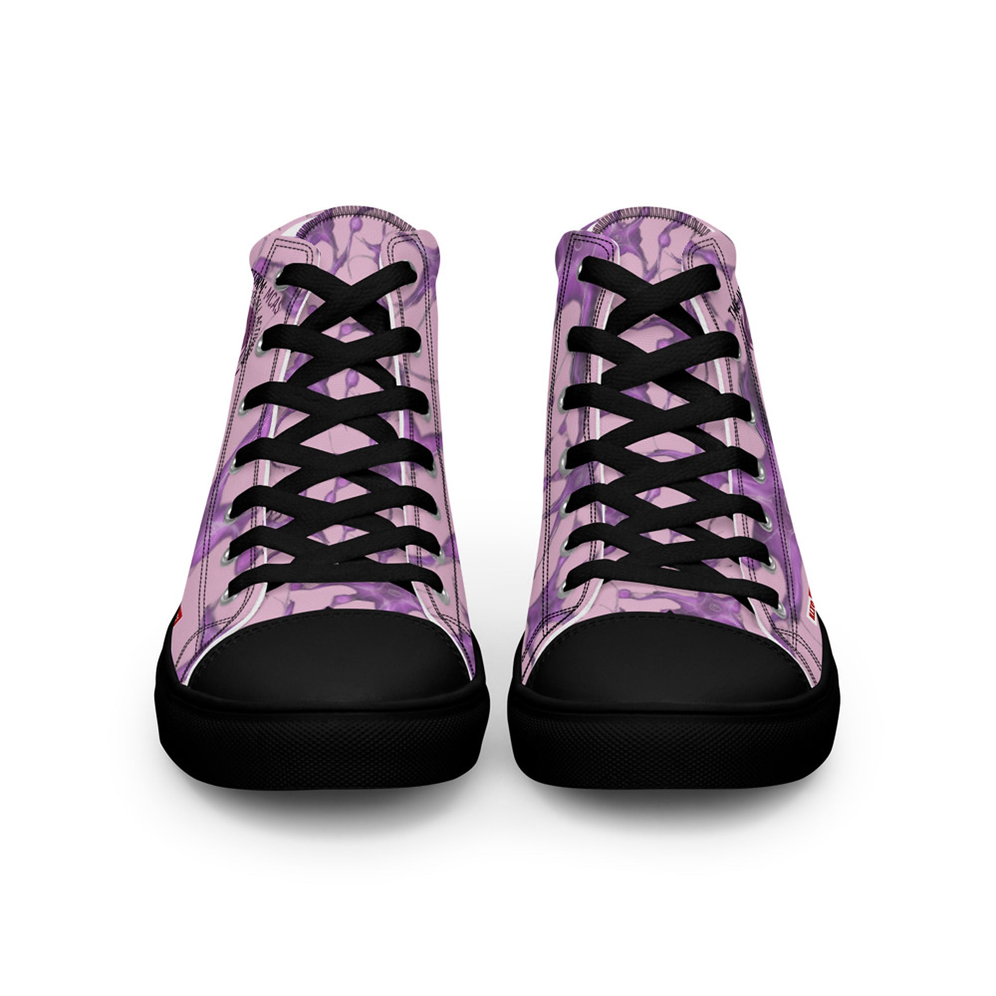 ILLTOCHILL MCAS Awareness Women's High Top Shoes – Flat Front (Mcas Awareness Women's High Top Shoes)