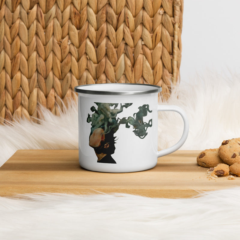 ILLTOCHILL Asthma awareness and support gift Enamel Mug – Lifestyle 4 Right