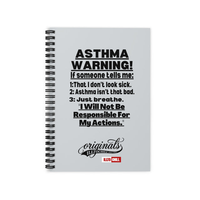 Asthma Is My Identity Not My Limit — Ruled Line Spiral Notebook | ILLTOCHILL