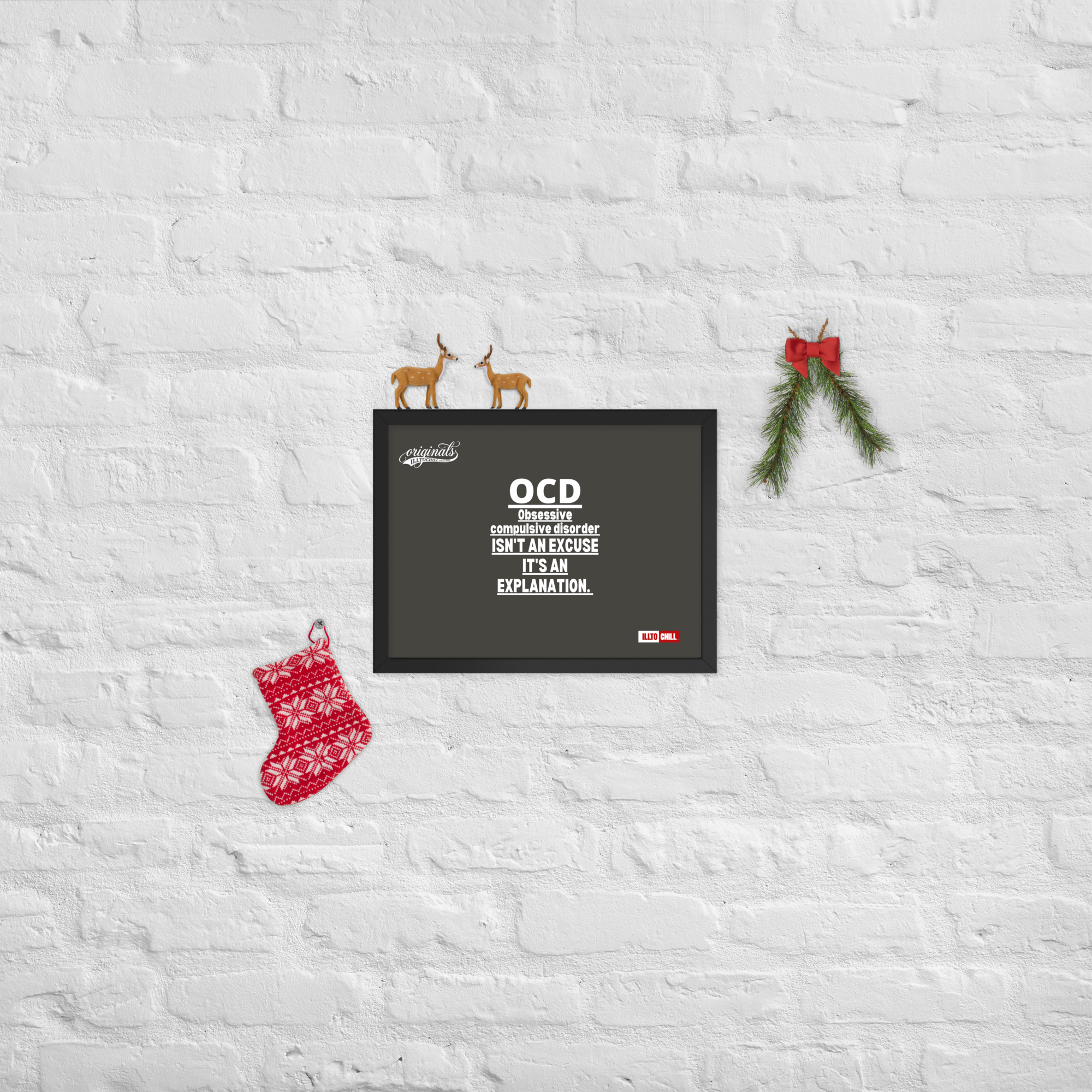OCD on the Wall: Framed Photo Paper Poster for the Intrusive Thinker Who Owns It | ILLTOCHILL