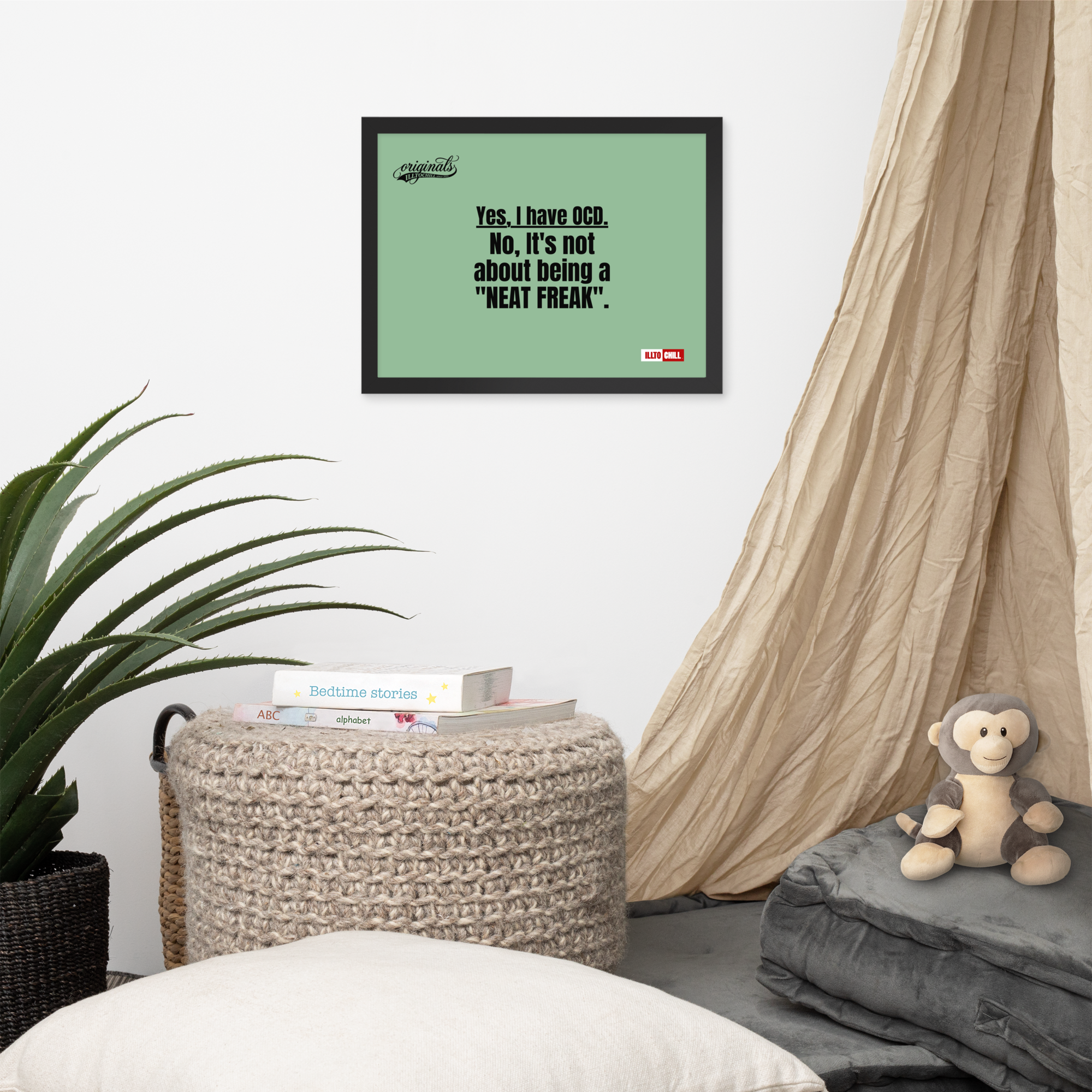 OCD Owned and Framed: Framed Photo Paper Poster for the OCD Community | ILLTOCHILL