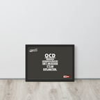 OCD on the Wall: Framed Photo Paper Poster for the Intrusive Thinker Who Owns It | ILLTOCHILL