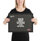 OCD on the Wall: Framed Photo Paper Poster for the Intrusive Thinker Who Owns It | ILLTOCHILL