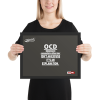 OCD on the Wall: Framed Photo Paper Poster for the Intrusive Thinker Who Owns It | ILLTOCHILL