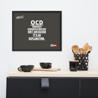 OCD on the Wall: Framed Photo Paper Poster for the Intrusive Thinker Who Owns It | ILLTOCHILL