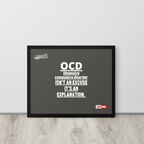 OCD on the Wall: Framed Photo Paper Poster for the Intrusive Thinker Who Owns It | ILLTOCHILL