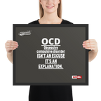 OCD on the Wall: Framed Photo Paper Poster for the Intrusive Thinker Who Owns It | ILLTOCHILL