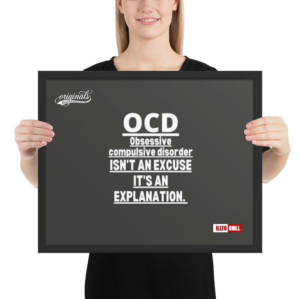 OCD Framed photo paper poster