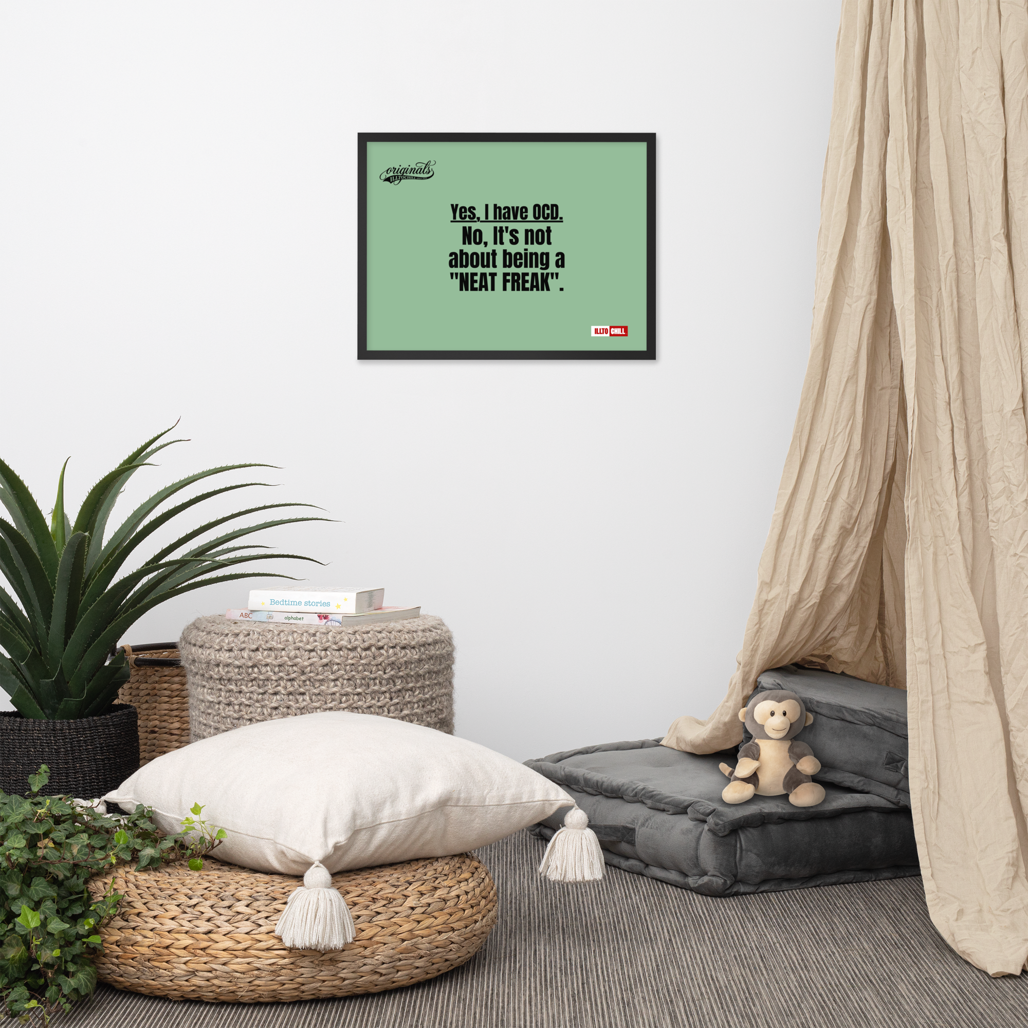 OCD Owned and Framed: Framed Photo Paper Poster for the OCD Community | ILLTOCHILL