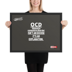 OCD on the Wall: Framed Photo Paper Poster for the Intrusive Thinker Who Owns It | ILLTOCHILL