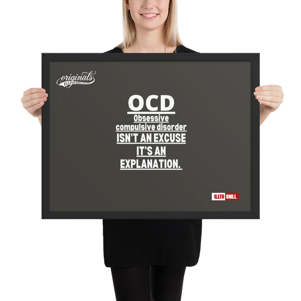 OCD Framed photo paper poster