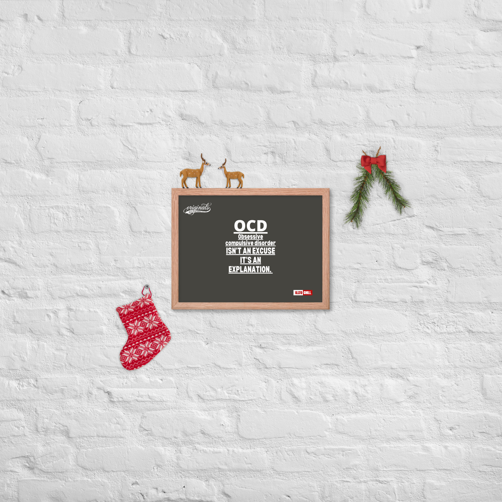 OCD on the Wall: Framed Photo Paper Poster for the Intrusive Thinker Who Owns It | ILLTOCHILL