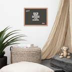 OCD on the Wall: Framed Photo Paper Poster for the Intrusive Thinker Who Owns It | ILLTOCHILL