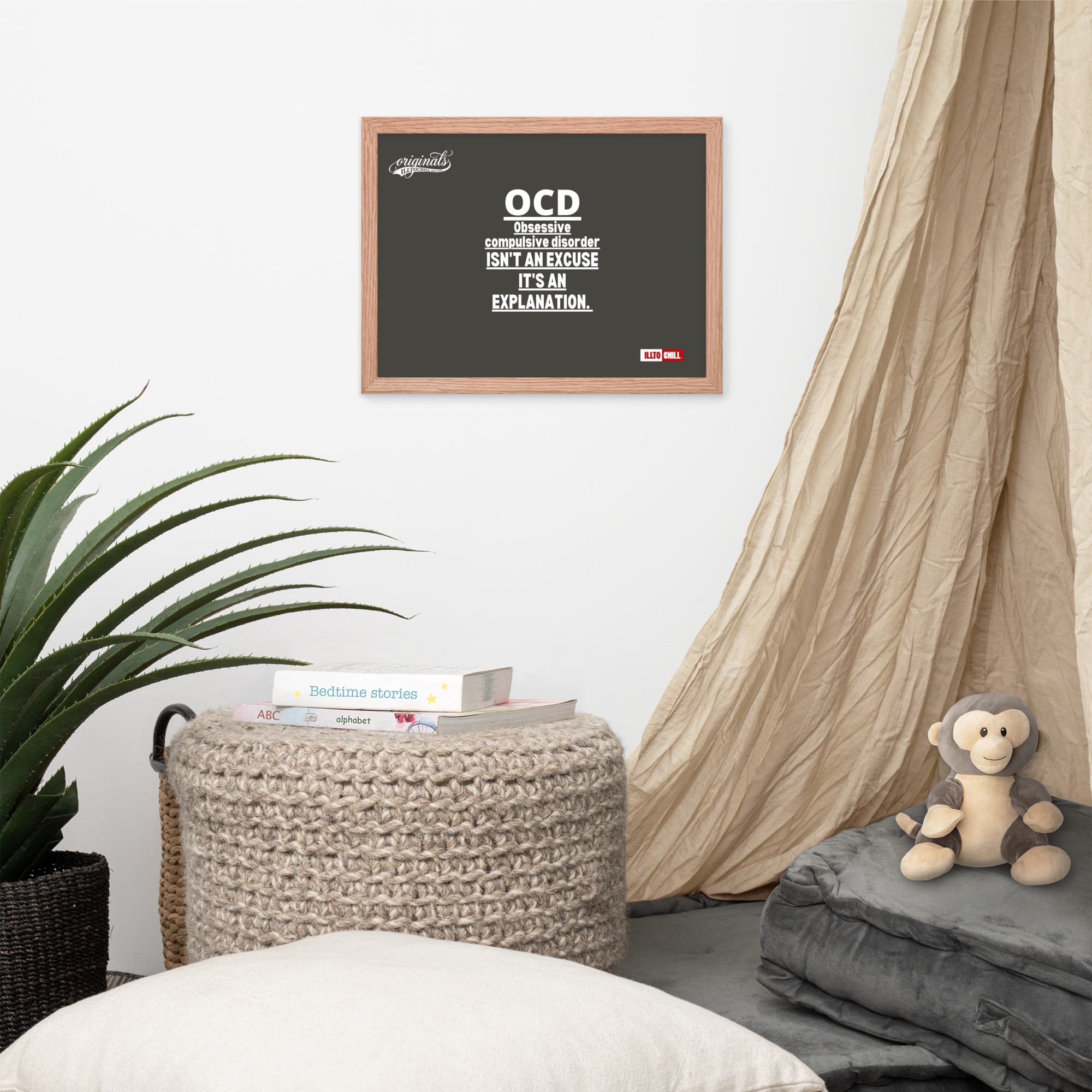 OCD on the Wall: Framed Photo Paper Poster for the Intrusive Thinker Who Owns It | ILLTOCHILL