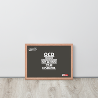 OCD on the Wall: Framed Photo Paper Poster for the Intrusive Thinker Who Owns It | ILLTOCHILL