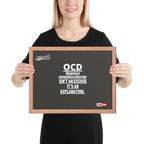 OCD on the Wall: Framed Photo Paper Poster for the Intrusive Thinker Who Owns It | ILLTOCHILL