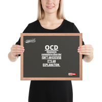 OCD on the Wall: Framed Photo Paper Poster for the Intrusive Thinker Who Owns It | ILLTOCHILL