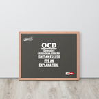 OCD on the Wall: Framed Photo Paper Poster for the Intrusive Thinker Who Owns It | ILLTOCHILL