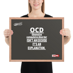 OCD on the Wall: Framed Photo Paper Poster for the Intrusive Thinker Who Owns It | ILLTOCHILL
