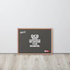 OCD on the Wall: Framed Photo Paper Poster for the Intrusive Thinker Who Owns It | ILLTOCHILL