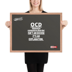 OCD on the Wall: Framed Photo Paper Poster for the Intrusive Thinker Who Owns It | ILLTOCHILL