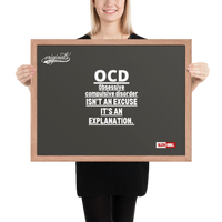OCD on the Wall: Framed Photo Paper Poster for the Intrusive Thinker Who Owns It | ILLTOCHILL