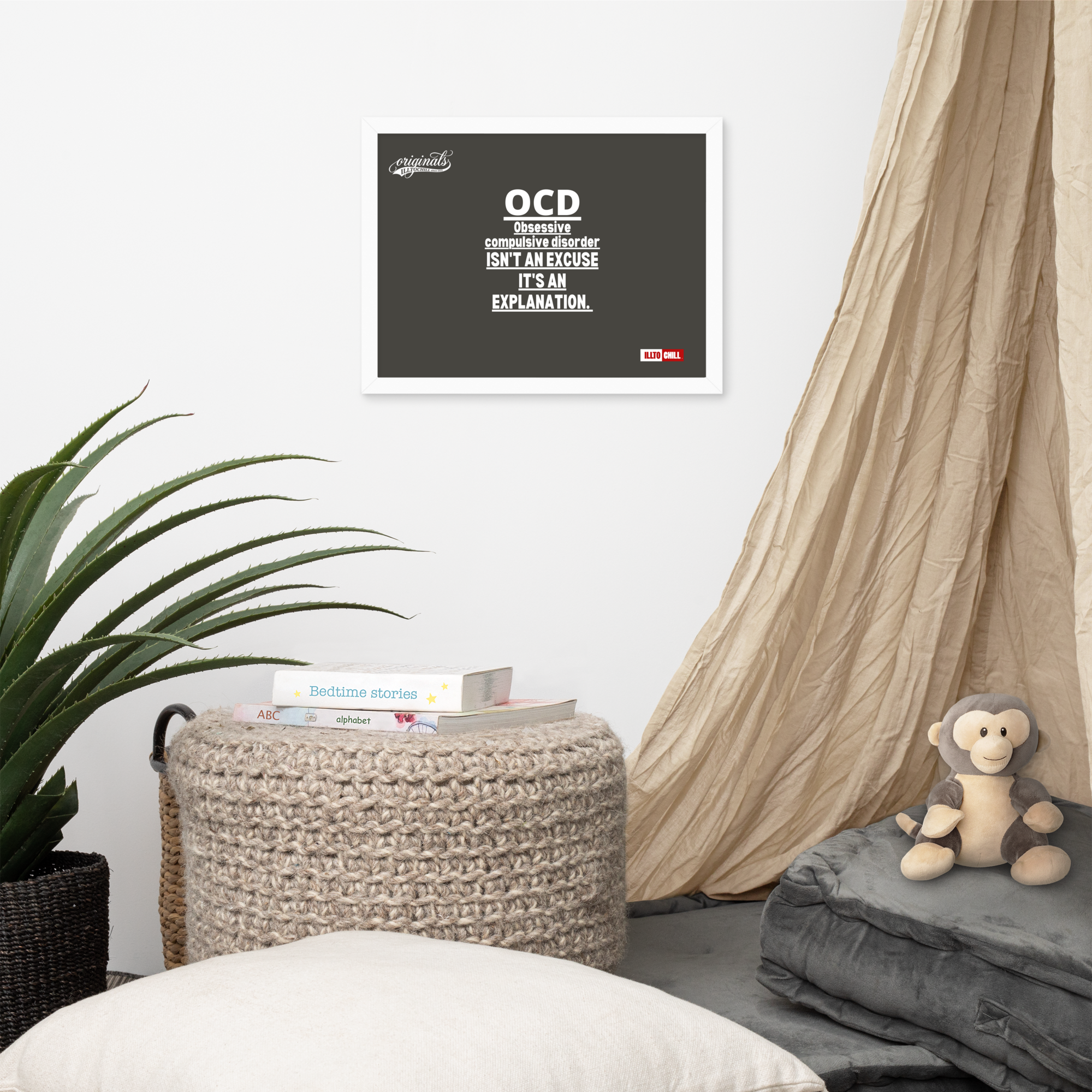 OCD on the Wall: Framed Photo Paper Poster for the Intrusive Thinker Who Owns It | ILLTOCHILL