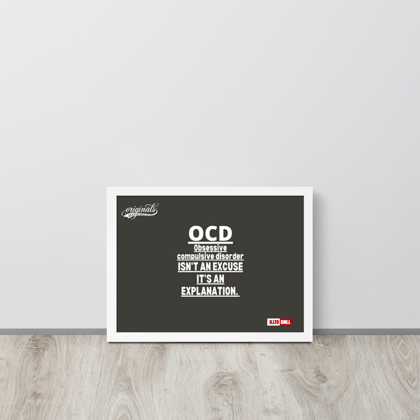 OCD Framed photo paper poster