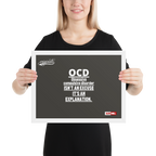 OCD on the Wall: Framed Photo Paper Poster for the Intrusive Thinker Who Owns It | ILLTOCHILL