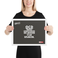 OCD on the Wall: Framed Photo Paper Poster for the Intrusive Thinker Who Owns It | ILLTOCHILL