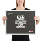 OCD on the Wall: Framed Photo Paper Poster for the Intrusive Thinker Who Owns It | ILLTOCHILL
