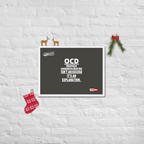 OCD on the Wall: Framed Photo Paper Poster for the Intrusive Thinker Who Owns It | ILLTOCHILL