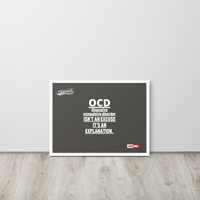 OCD on the Wall: Framed Photo Paper Poster for the Intrusive Thinker Who Owns It | ILLTOCHILL