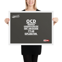 OCD on the Wall: Framed Photo Paper Poster for the Intrusive Thinker Who Owns It | ILLTOCHILL