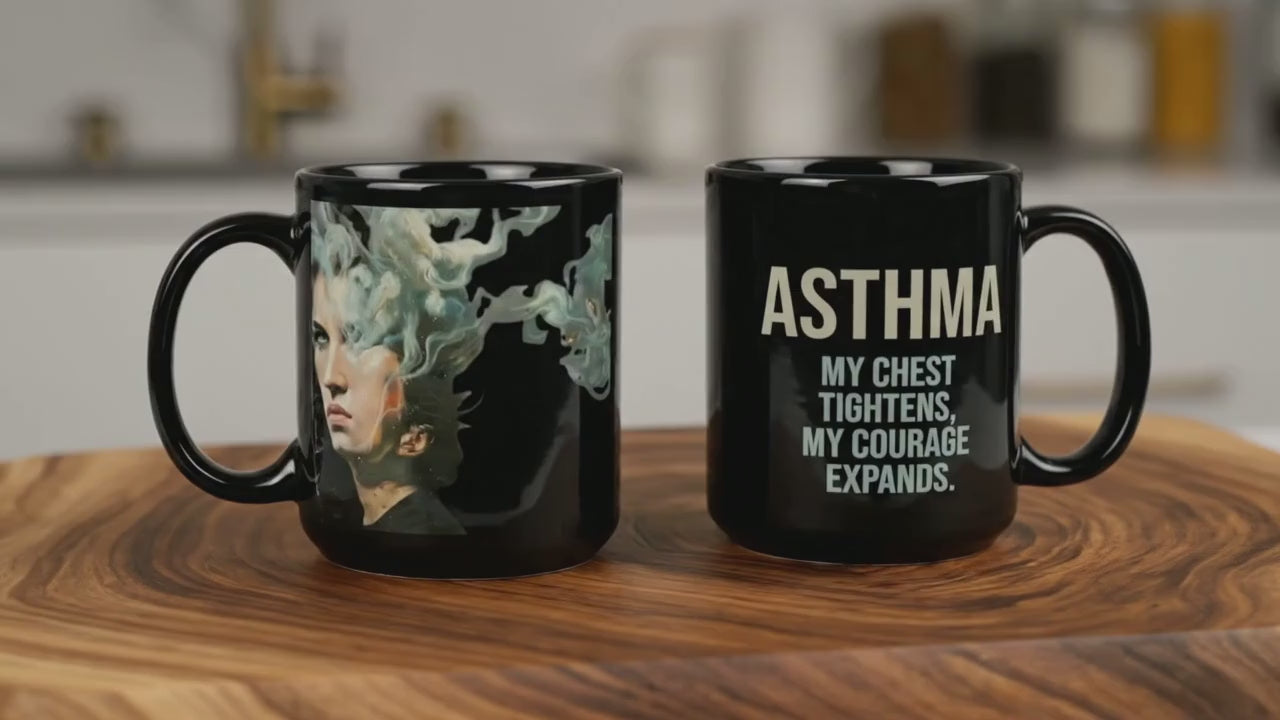 Respect The Lungs Asthma Black Mug – ILLTOCHILL Bold Style