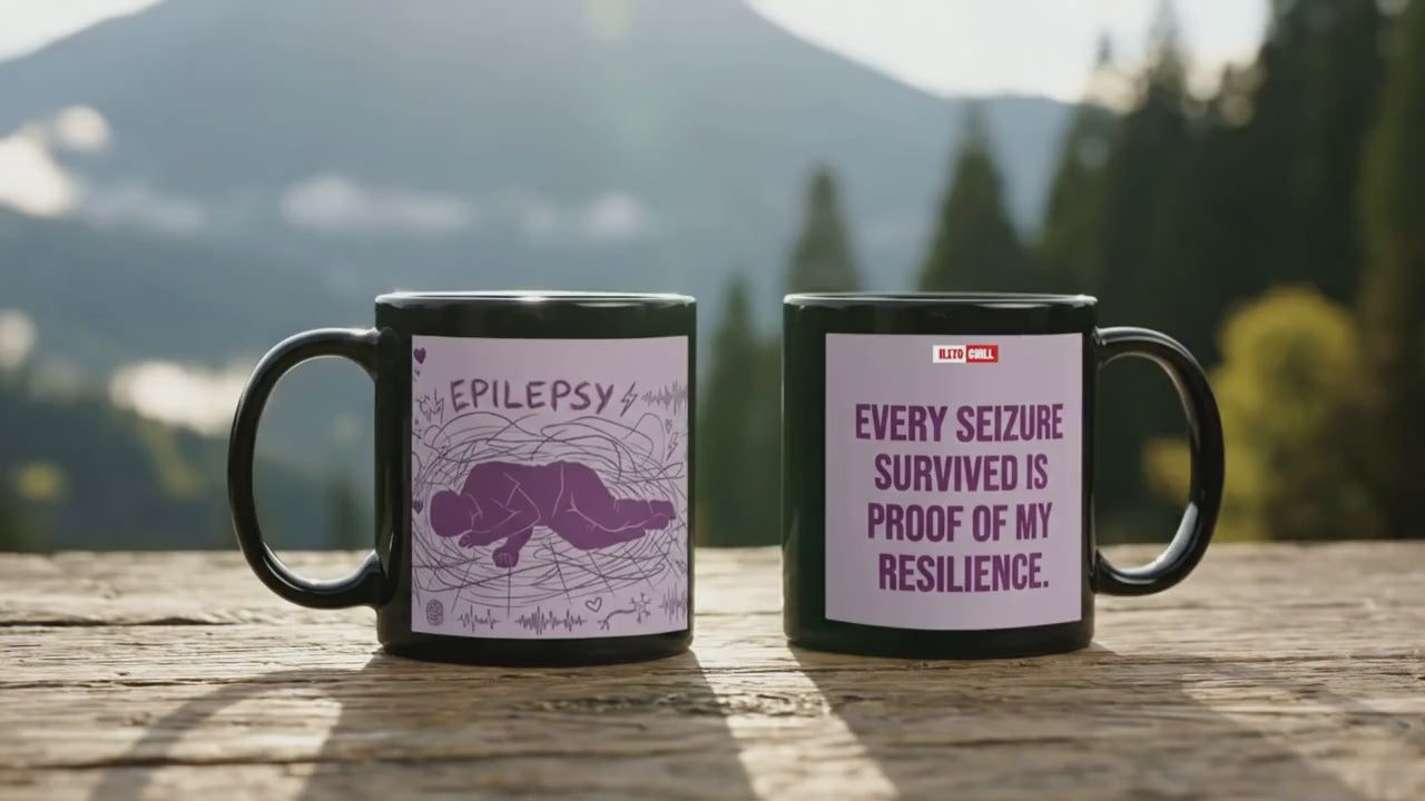 Wired Brain Epilepsy Black Mug – by ILLTOCHILL Bold Statement
