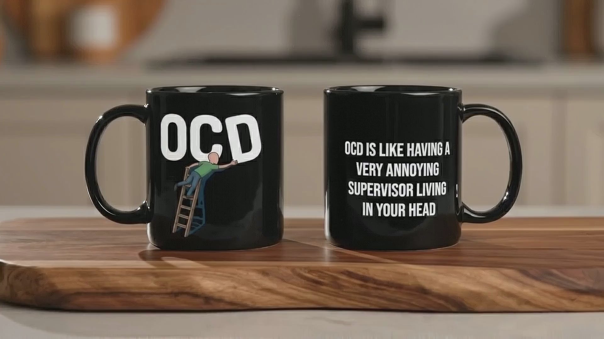 Dark Thoughts Glossy OCD Black Mug – ILLTOCHILL