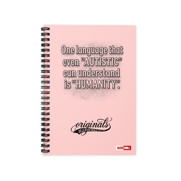 ILLTOCHILL autism notebook black front — autism notebook
